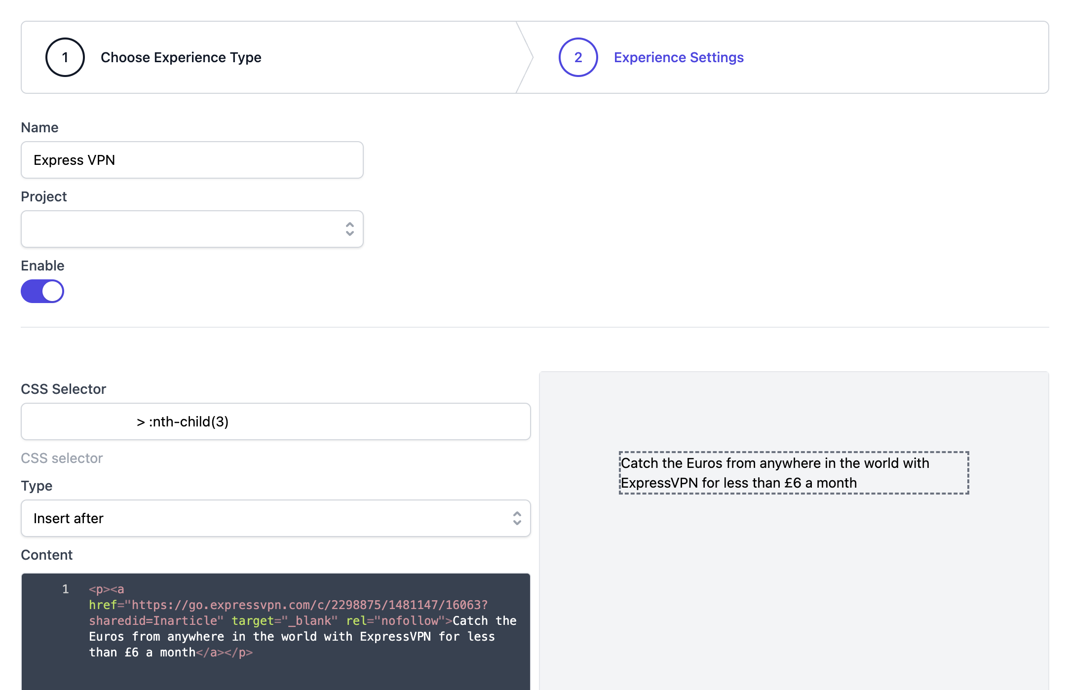 Sponsored Affiliate Links