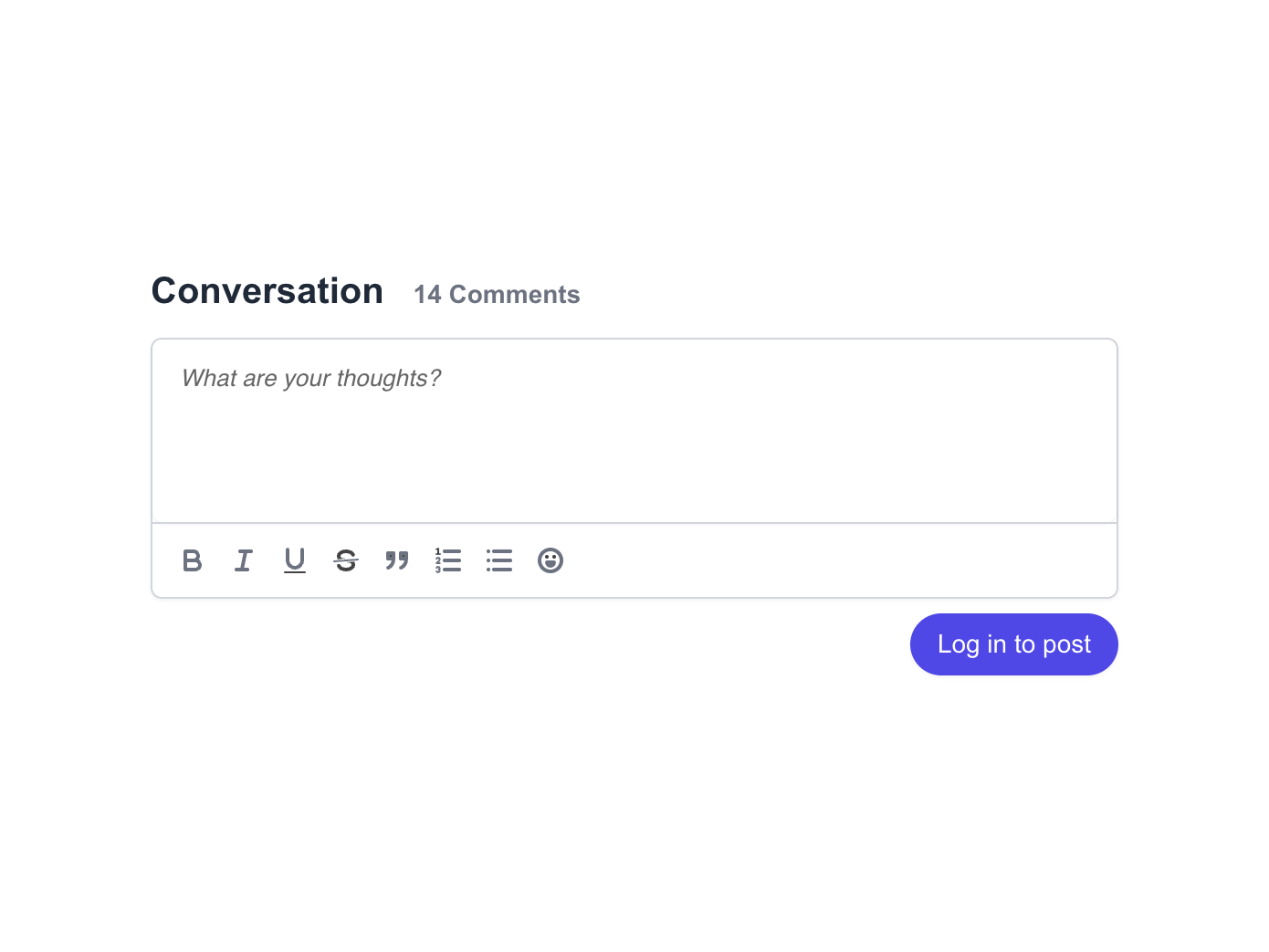Comments widget example