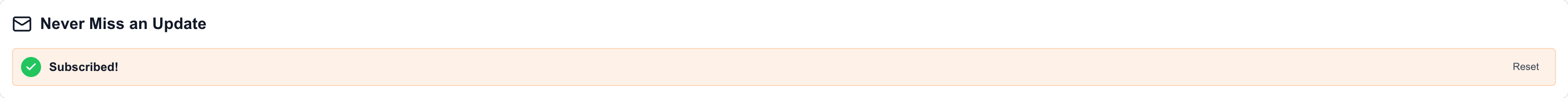 Email subscription orange brand style